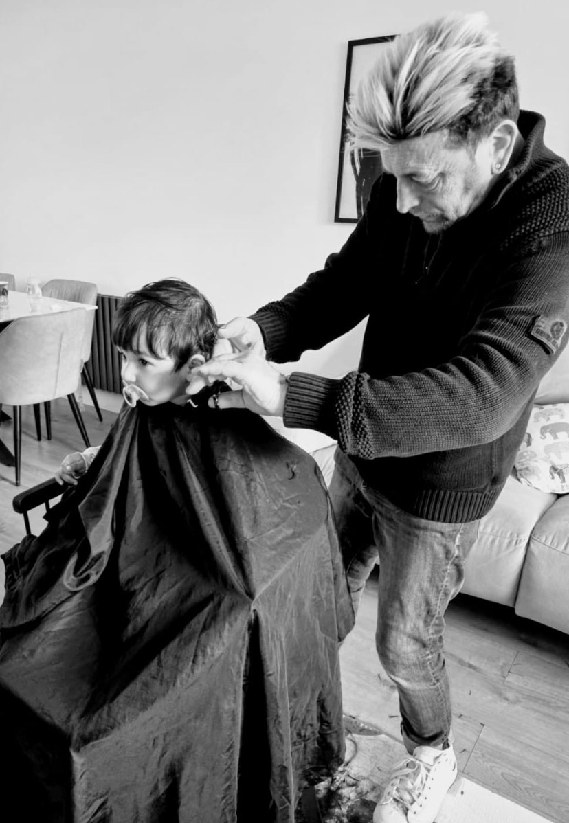 At-home cut — Sean in action